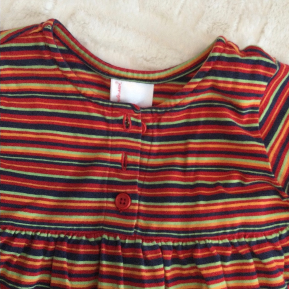 Hanna Andersson baby girls striped dress size 80/ 18-24 mos - Picture 4 of 6